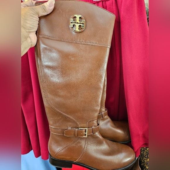 NEW TORY BURCH AUTHENTIC GENUINE LEATHER KNEE HIGH BOOTS SIZE 12 - Picture 3 of 9